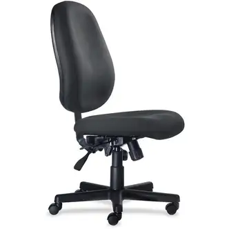 9 to 5 Seating Agent 1660 Armless Mid-Back Task Chair - 27" x 24.5" x 44.5" - Polyester Coal Seat