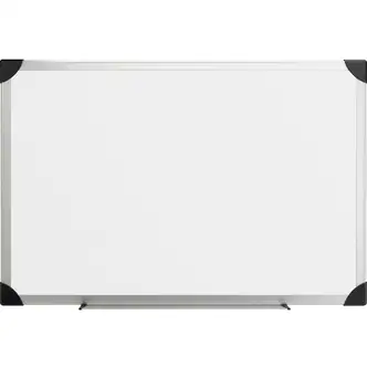 Lorell Dry-erase Board - 96" (8 ft) Width x 48" (4 ft) Height - White Styrene Surface - Aluminum Frame - Ghost Resistant, Scratch Resistant - 1 Each