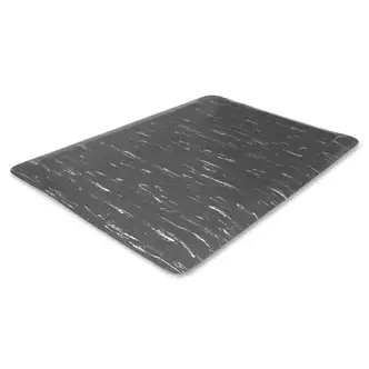 Genuine Joe Marble Top Anti-fatigue Floor Mats - Office, Bank, Cashier's Station, Industry, Airport - 60" Length x 36" Width x 0.500" Thickness - Rectangular - High Density Foam (HDF) - Gray Marble - 1Each