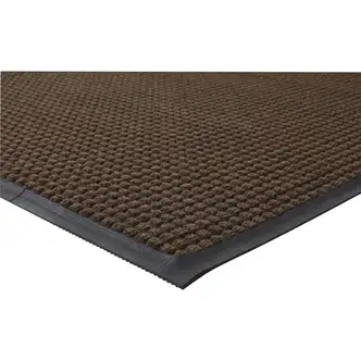 Genuine Joe Waterguard Wiper Scraper Floor Mats - Carpeted Floor, Indoor, Outdoor - 60" Length x 36" Width - Polypropylene - Brown - 1Each
