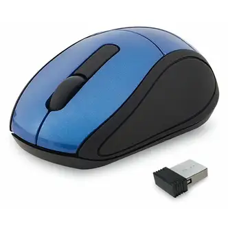 Verbatim Wireless Mini Travel Optical Mouse - Blue - Radio Frequency - USB - 1600 dpi - Scroll Wheel