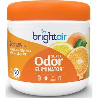 Bright Air Super Odor Eliminator Air Freshener - 14 oz - Mandarin Orange, Fresh Lemon - 60 Day - 1 Each