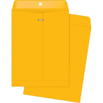 Business Source Kraft Envelopes - Clasp - #97 - 10" Width x 13" Length - 32 lb - Clasp - Kraft - 100 / Box - Brown Kraft