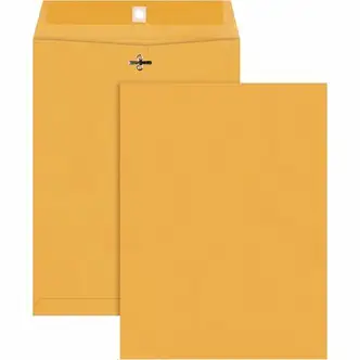 Quality Park 9 x 12 High Bulk Clasp Envelopes with Deeply Gummed Flaps - Clasp - 9" Width x 12" Length - Gummed - Kraft - 100 / Box - Brown Kraft