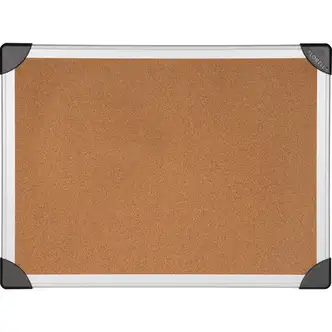 Lorell Corkboard - 24" Height x 36" Width - Cork Surface - Durable, Resist Warping, Laminated, Resilient - Aluminum Frame - 1 Each