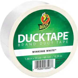 Duck Brand Brand Color Duct Tape - 20 yd Length x 1.88" Width - For Repairing, Color Coding, Packing, Crafting - 1 / Roll - White