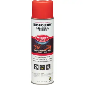 Rust-Oleum Industrial Choice Precision Line Marking Paint - 17 fl oz - 1 Each - Safety Red