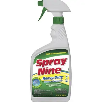 Spray Nine Heavy-Duty Cleaner/Degreaser w/Disinfectant - For Multi Surface - 22 fl oz (0.7 quart)Bottle - 1 Each - Disinfectant - Clear