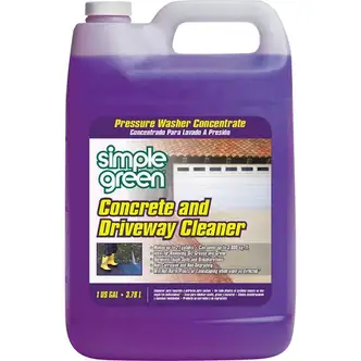 Simple Green Concrete/Driveway Cleaner Concentrate - For Multi Surface - Concentrate - 128 fl oz (4 quart) - 1 Each - Non-toxic, Chlorine-free, Phosphate-free, Non-corrosive, Bleach-free - Purple