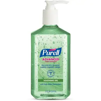 PURELL® Hand Sanitizer Gel - 12 fl oz (354.9 mL) - Pump Bottle Dispenser - Kill Germs - Hand, Skin - Clear - Non-sticky, Residue-free - 1 Each
