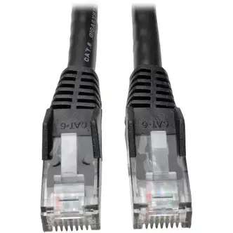 Eaton Tripp Lite Series Cat6 Gigabit Snagless Molded (UTP) Ethernet Cable (RJ45 M/M), PoE, Black, 100 ft. (30.5 m) - 100 ft Category 6 Network Cable for Network Device - First End: 1 x RJ-45 Network - Male - Second End: 1 x RJ-45 Network - Male - Patch Ca