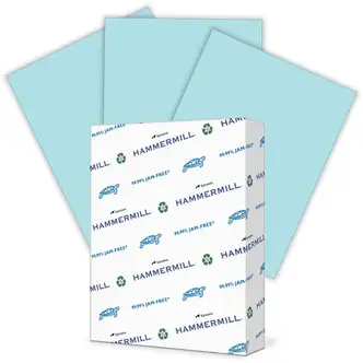 Hammermill Colors Recycled Copy Paper - Blue - Letter - 8 1/2" x 11" - 24 lb Basis Weight - Smooth - 500 / Ream - Sustainable Forestry Initiative (SFI) - Jam-free, Acid-free - Blue