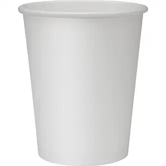 Genuine Joe 8 oz Disposable Hot Cups - 50 / Pack - White - Polyurethane - Beverage, Hot Drink