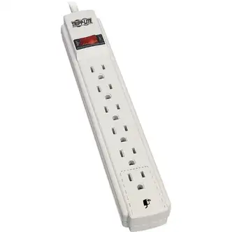 Tripp Lite by Eaton Power It! 6-Outlet Power Strip, 15 ft. (4.57 m) Cord - NEMA 5-15P - 6 x NEMA 5-15R - 15 ft Cord - 15 A Current - 120 V AC Voltage - 1875 W - Wall Mountable - White