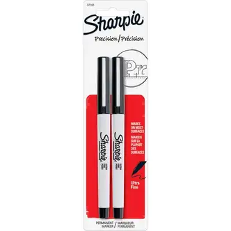 Sharpie Ultra Fine Point Permanent Marker - Ultra Fine Marker Point - Black - 2 / Pack
