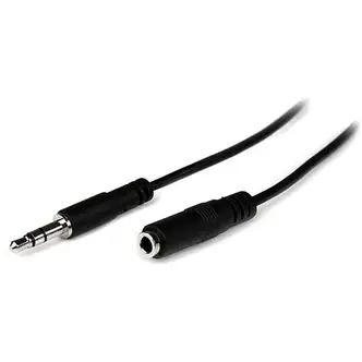 StarTech.com 2m Slim 3.5mm Stereo Extension Audio Cable - M/F - Extend the reach of your mobile audio device from your headphones/earphones or your stereo system - Headphone Extension Cable - Audio Extension Cable - Earphone Extension Cable - Slim 3.5mm M