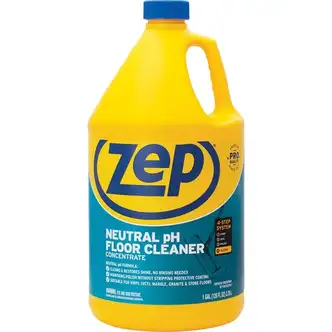 Zep Concentrated Neutral Floor Cleaner - For Marble, Granite, Vinyl, Stone Floor - Concentrate - 128 fl oz (4 quart) - 1 Each - pH Balanced - Blue