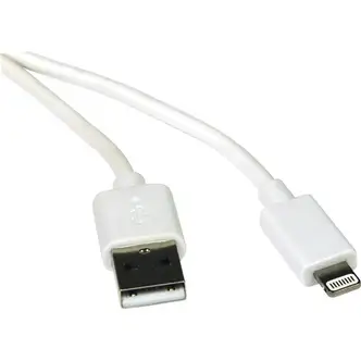 Eaton Tripp Lite Series USB-A to Lightning Sync/Charge Cable (M/M) - MFi Certified, White, 3 ft. (0.9 m) - Lightning/USB for iPad, iPhone, iPod - 3 ft / 1M - 1 x Type A Male USB - 1 x Lightning Male Proprietary Connector - White"