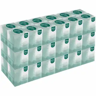 Kleenex Professional Naturals Facial Tissue Cube for Business - 8.30" x 7.80" - White - Fiber - 90 Per Box - 36 / Carton