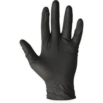 ProGuard Disposable Nitrile General Purpose Gloves - Small Size - For Right/Left Hand - Black - For Cleaning, Material Handling, General Purpose, Chemical - 100 / Box