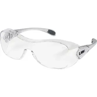 Crews Anti-fog Safety Glasses - Ultraviolet Protection - Clear Lens - Steel Frame - Anti-fog, Non-slip, Scratch Resistant, Durable, Ratcheting Temple Design - 1 Each