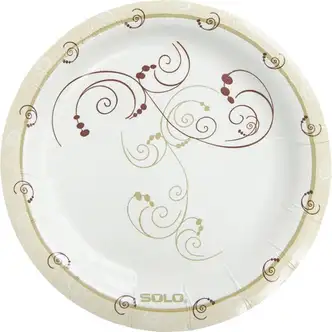 Solo Symphony 6" Mediumweight Paper Plates - Symphony - 6" Diameter - Natural - Paper Body - 125 / Pack