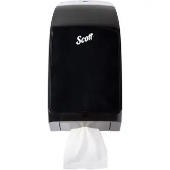 Scott Hygienic Bathroom Tissue Dispenser - 2 x Full Clip, 1 x Partial Clip - 13.3" Height x 7" Width x 5.7" Depth - Black - Translucent, See-through Design - 1 Each