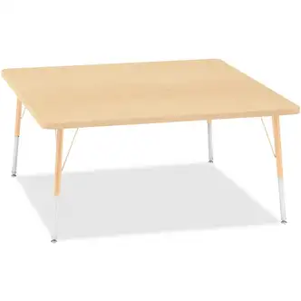 Jonti-Craft Berries Adult Height Maple Top/Edge Square Table - Laminated Square, Maple Top - Four Leg Base - 4 Legs - Adjustable Height - 24" to 31" Adjustment - 48" Table Top Length x 48" Table Top Width x 1.13" Table Top Thickness - 31" Height - Assembl