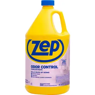Zep Odor Control Concentrate - Concentrate - 128 fl oz (4 quart) - Fresh, Lemon ScentBottle - 1 Each - Deodorize, Disinfectant, Anti-bacterial - Blue