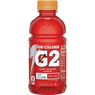 Gatorade Fruit Punch Low-Calorie Sports Drinks - 12 fl oz (355 mL) - Bottle - 24 / Carton