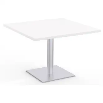 Special-T Sienna Hospitality Table - High Pressure Laminate (HPL) Square Top - Powder Coated Base - 36" Table Top Length x 36" Table Top Width x 1.13" Table Top Depth - 29" Height - Assembly Required - Designer White - Particleboard Top Material - 1 Each