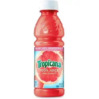Tropicana Bottled Ruby Red Grapefruit Juice - 10 fl oz (296 mL) - Bottle - 24 / Carton