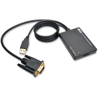 Eaton Tripp Lite Series VGA to HDMI Active Adapter Cable with Audio and USB Power (M/F), 1080p, 6 in. (15.2 cm) - Functions: Signal Conversion - 1920 x 1080 - VGA - USB - 1 Pack - External