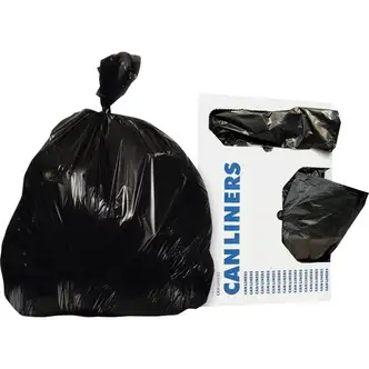 Heritage Linear Low-Density Dark Can Liners - 33 gal Capacity - 33" Width x 39" Length - 0.50 mil (13 Micron) Thickness - Low Density - Black - Linear Low-Density Polyethylene (LLDPE) - 250/Carton - Can
