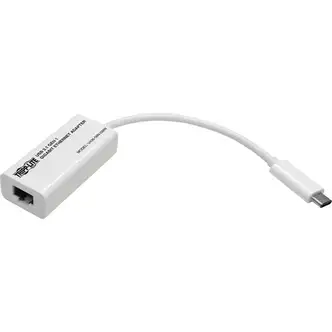Tripp Lite by Eaton USB-C to Gigabit Network Adapter, Thunderbolt 3 Compatibility - White - USB 3.1 - 1 Port(s) - 1 - Twisted Pair