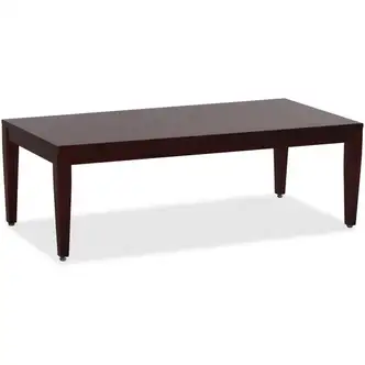 Lorell Solid Wood Coffee Table - Rectangle Top - Four Leg Base - Traditional Style - 4 Legs - 47.50" Table Top Length x 23.60" Table Top Width x 42.50" Table Top Depth - 15.75" Height x 23.63" Width x 47.25" Depth - Assembly Required - 1 Each