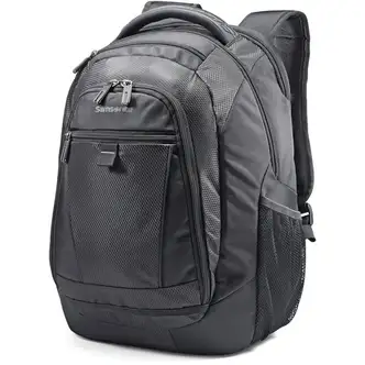 Samsonite Tectonic 2 Carrying Case (Backpack) for 15.6" iPad Notebook - Black - Shock Resistant Interior, Slip Resistant Shoulder Strap - Poly Ballistic Body - Tricot Interior Material - Shoulder Strap, Handle - 16.9" Height x 12.2" Width x 8.2" Depth - 1