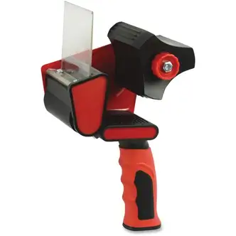 Sparco Handheld Tape Dispenser - 3" Core - Refillable - Ergonomic Design, Adjustable Tension Mechanism, Durable - Red, Black - 1 Each