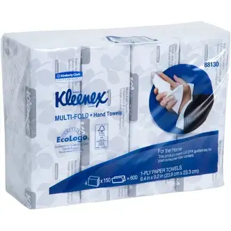 Kleenex Multi-fold Towels - 1 Ply - 9.20" x 9.40" - Blue, White - 150 Per Bundle - 16 / Carton