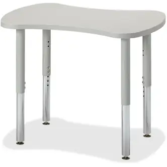 Jonti-Craft Berries Gray Collaborative Bowtie Table - Gray Top - Four Leg Base - 4 Legs - Adjustable Height - 18" to 29" Adjustment x 1.13" Table Top Thickness - Assembly Required - Powder Coated - Steel - Laminate Top Material - 1 Each