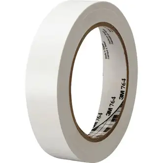 3M General-Purpose Vinyl Tape 764 - 36 yd Length x 1" Width - 5 mil Thickness - Rubber - 4 mil - Polyvinyl Chloride (PVC) Backing - 1 / Roll - White
