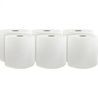 Livi Solaris Paper Hardwound Paper Towels - 1 Ply - 8" x 800 ft - White - Virgin Fiber - 6 / Carton