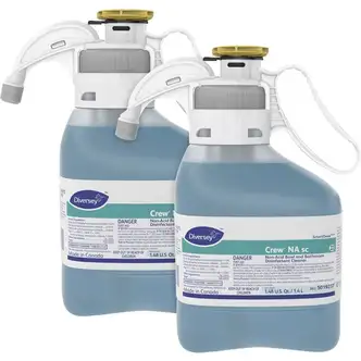 Diversey Non-acid Bowl/Bathroom Cleaner - Concentrate - 47.3 fl oz (1.5 quart) - Floral Scent - 2 / Carton - Disinfectant, Deodorize, Antibacterial - Blue