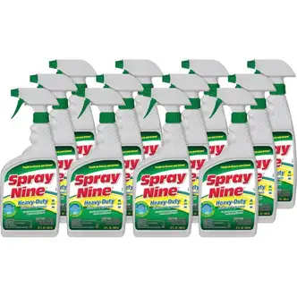 Spray Nine Heavy-Duty Cleaner/Degreaser w/Disinfectant - For Multi Surface - 22 fl oz (0.7 quart)Bottle - 12 / Carton - Disinfectant - Clear