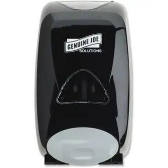 Genuine Joe Solutions Soap Dispenser - Manual - 1.32 quart Capacity - Black - 1Each
