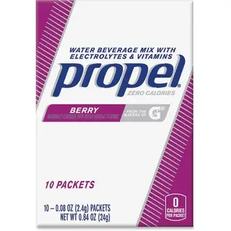 Propel Berry Beverage Mix Packets with Electrolytes and Vitamins - Powder - 0.08 oz - 120 / Carton