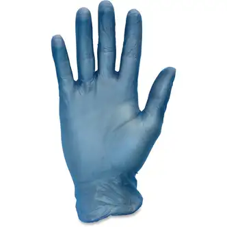 Safety Zone General-purpose Vinyl Gloves - Large Size - For Right/Left Hand - Blue - Latex-free, Comfortable, Silicone-free, Allergen-free, DINP-free, DEHP-free, Durable - For Food, Janitorial Use, Cosmetics, Painting, Cleaning, General Purpose, Pet Care 