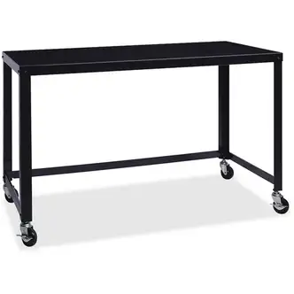 Lorell SOHO Personal Mobile Desk - Rectangle Top - 48" Table Top Width x 23" Table Top Depth - 29.50" HeightAssembly Required - Black - 1 Each