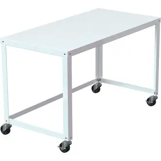 Lorell SOHO Personal Mobile Desk - Rectangle Top - 48" Table Top Width x 23" Table Top Depth - 29.50" HeightAssembly Required - White - 1 Each
