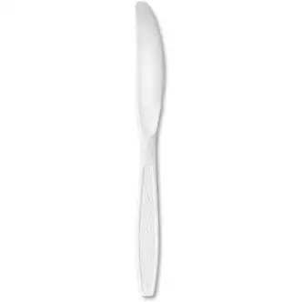 Solo Cup Guildware Extra Heavyweight Cutlery - 100 / Box - 10/Carton - Knife - 1 x Knife - Breakroom - Disposable - Textured - White